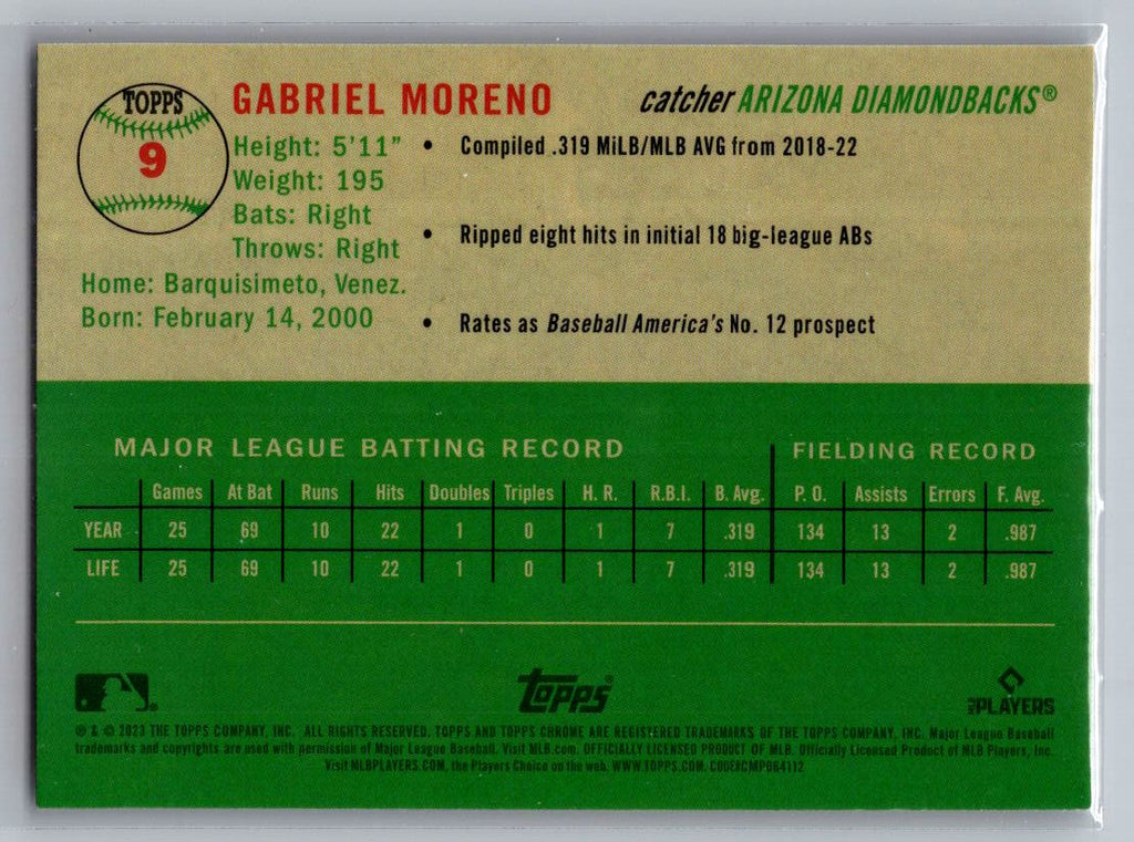 2023 Topps Chrome Platinum Anniversary #9 Gabriel Moreno