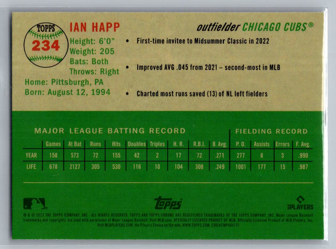 2023 Topps Chrome Platinum Anniversary #234 Ian Happ