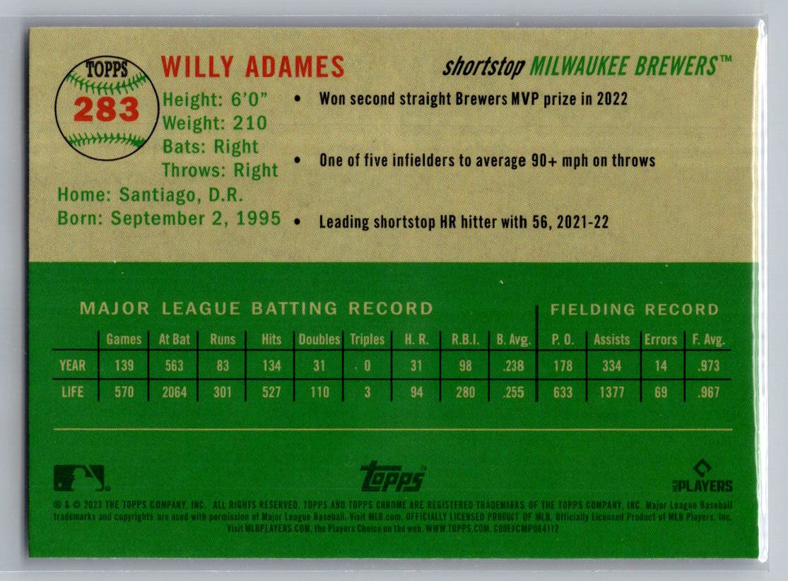 2023 Topps Chrome Platinum Anniversary #283 Willy Adames