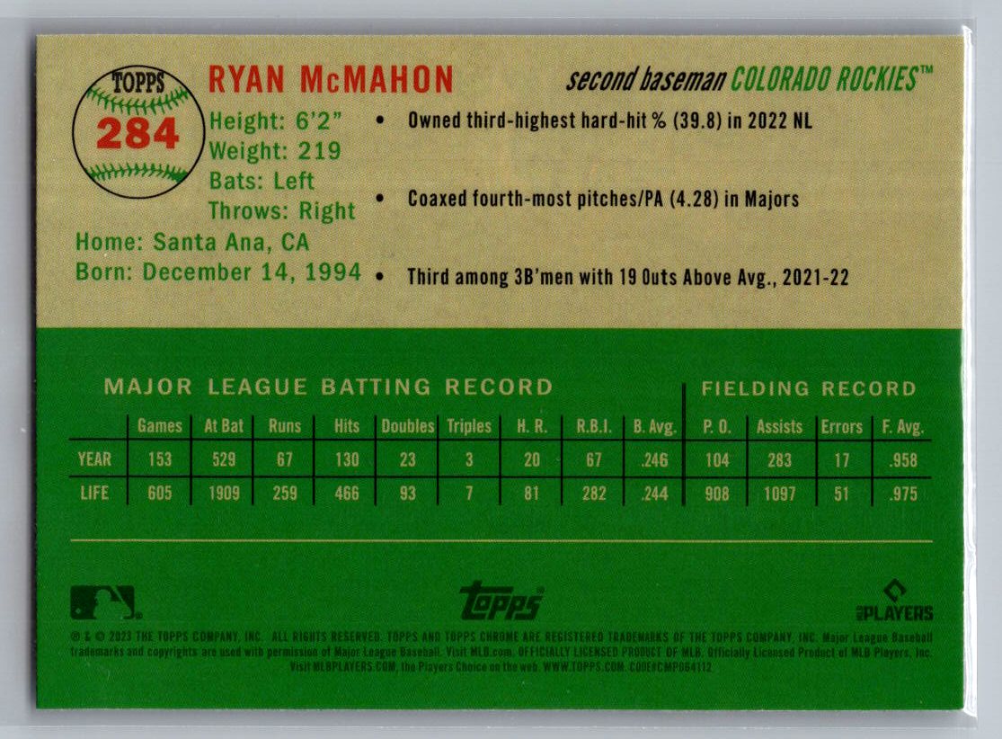 2023 Topps Chrome Platinum Anniversary #284 Ryan McMahon