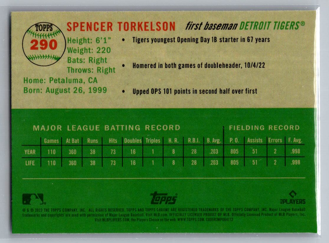 2023 Topps Chrome Platinum Anniversary #290 Spencer Torkelson