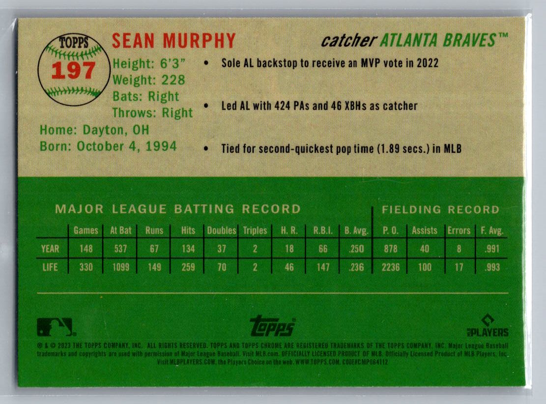 2023 Topps Chrome Platinum Anniversary #197 Sean Murphy