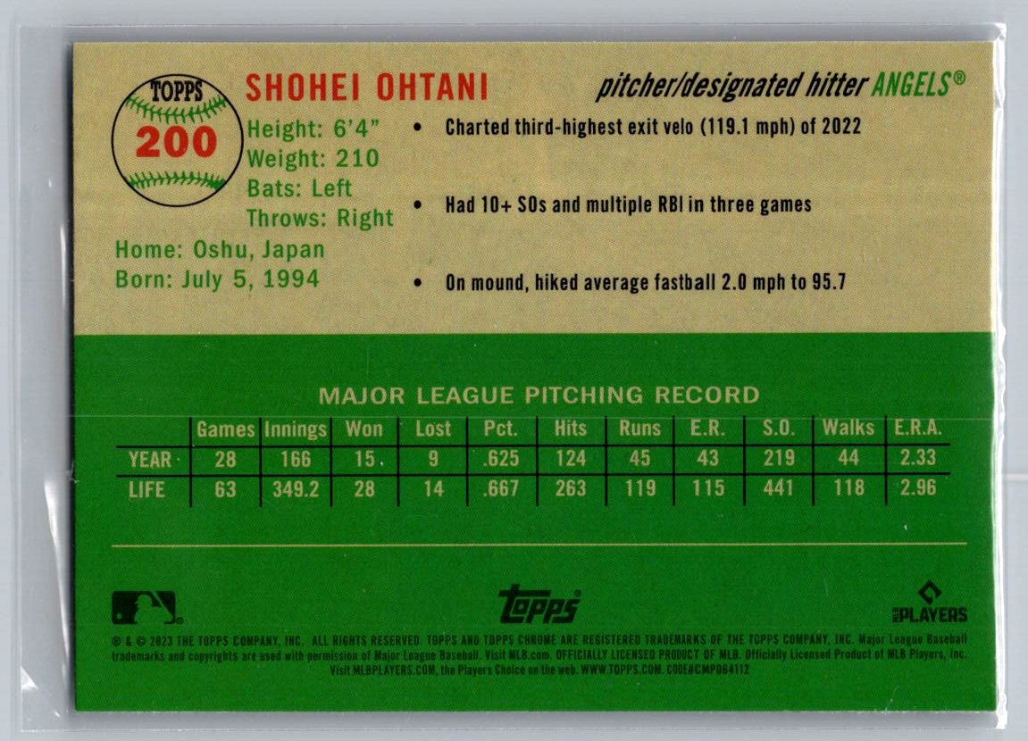 2023 Topps Chrome Platinum Anniversary #200 Shohei Ohtani