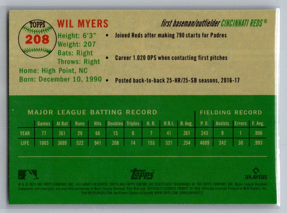 2023 Topps Chrome Platinum Anniversary #208 Wil Myers
