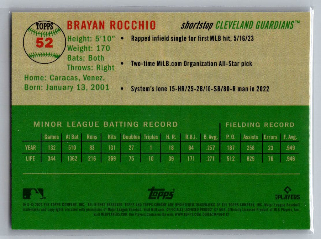 2023 Topps Chrome Platinum Anniversary #52 Brayan Rocchio