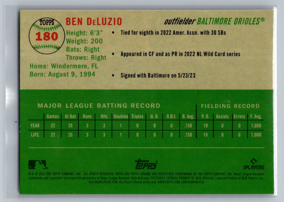 2023 Topps Chrome Platinum Anniversary #180 Ben DeLuzio