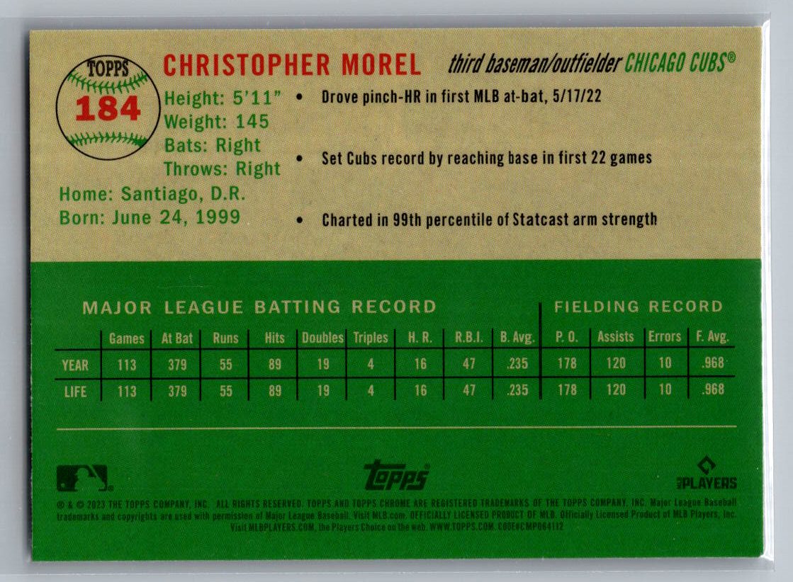2023 Topps Chrome Platinum Anniversary #184 Christopher Morel