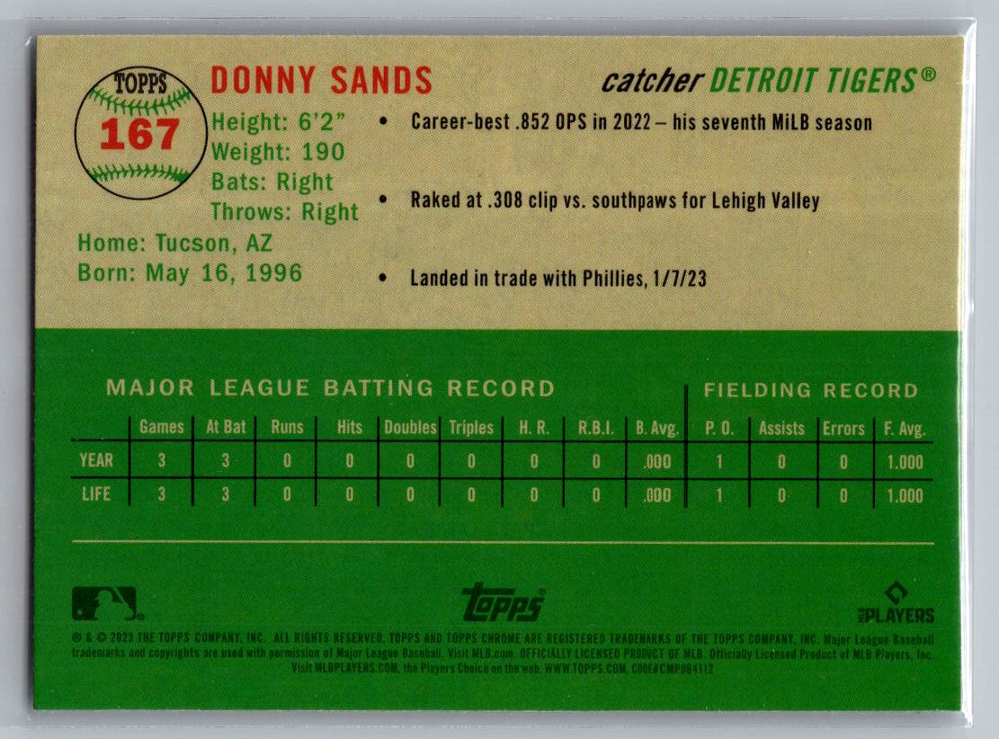 2023 Topps Chrome Platinum Anniversary #167 Donny Sands