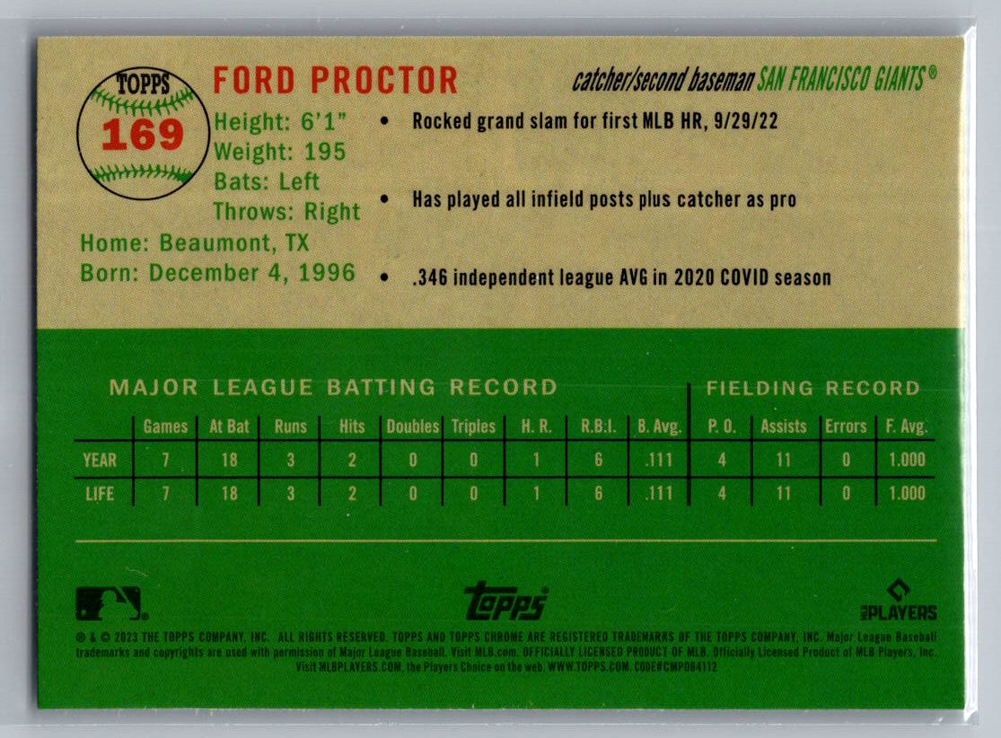 2023 Topps Chrome Platinum Anniversary #169 Ford Proctor