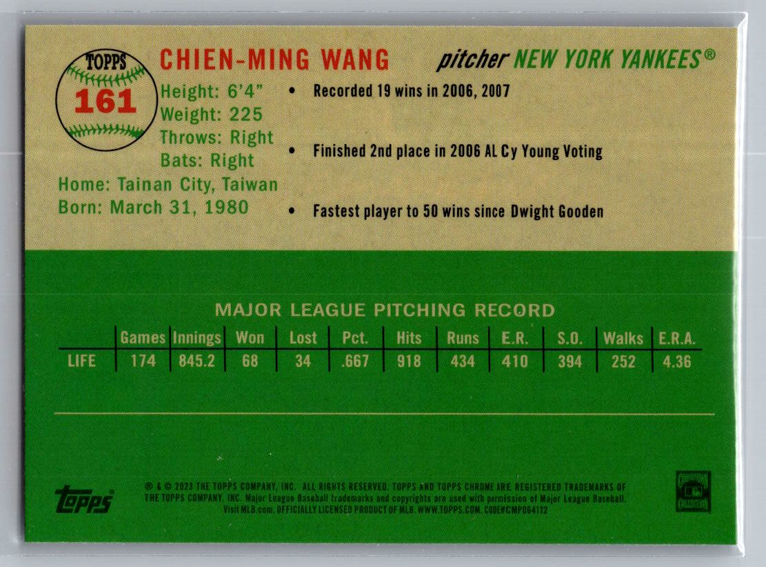2023 Topps Chrome Platinum Anniversary #161 Chien-Ming Wang