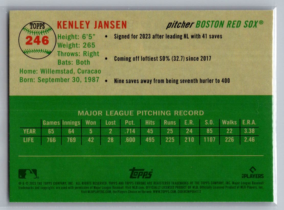2023 Topps Chrome Platinum Anniversary #246 Kenley Jansen