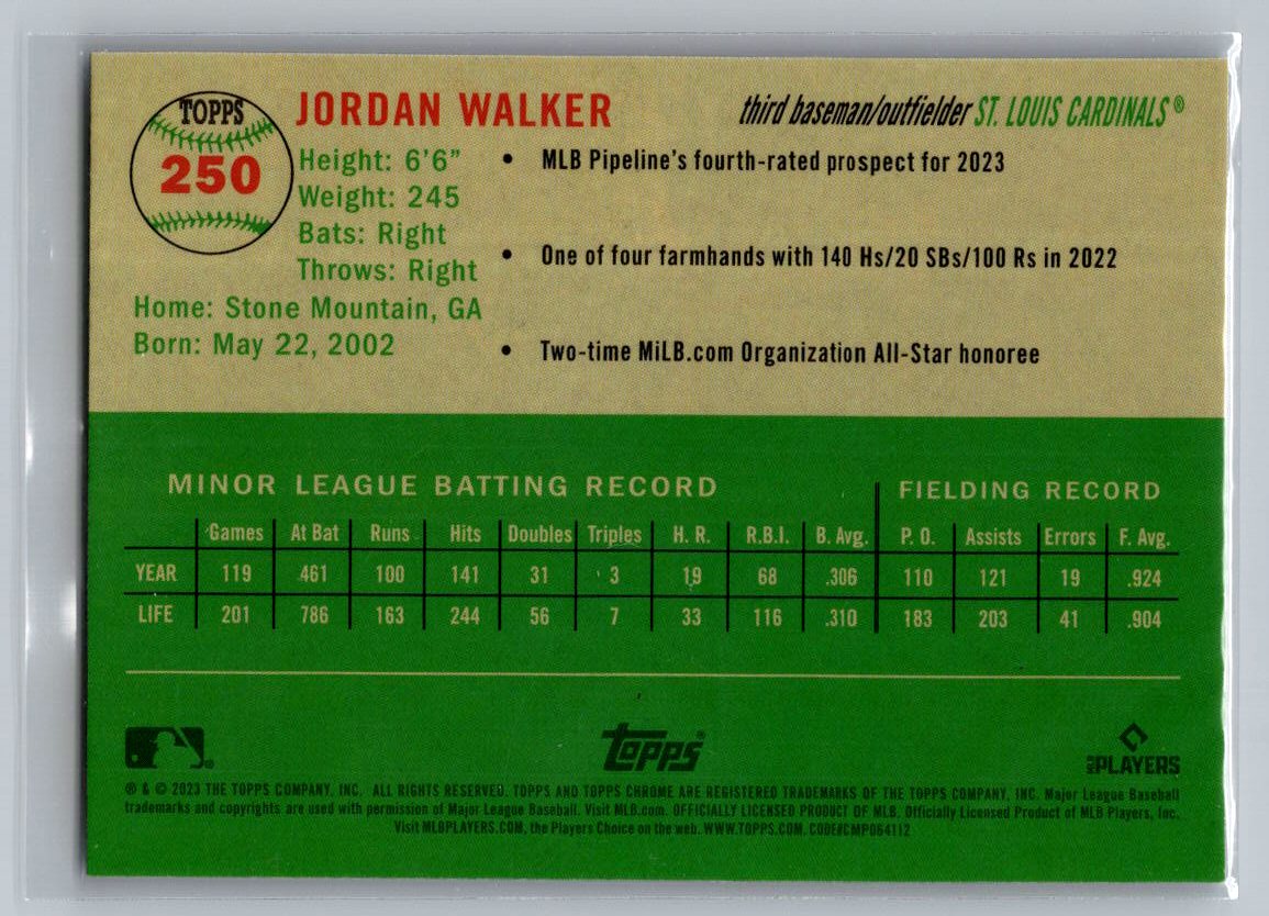 2023 Topps Chrome Platinum Anniversary #250 Jordan Walker