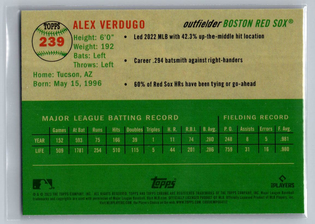 2023 Topps Chrome Platinum Anniversary #239 Alex Verdugo