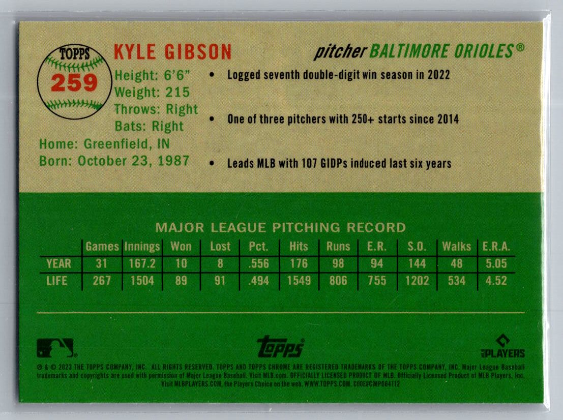 2023 Topps Chrome Platinum Anniversary #259 Kyle Gibson