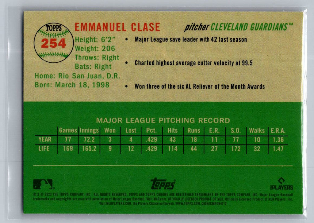2023 Topps Chrome Platinum Anniversary #254 Emmanuel Clase