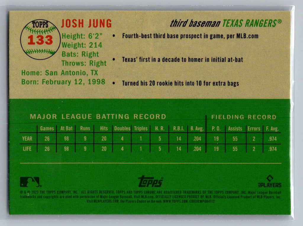 2023 Topps Chrome Platinum Anniversary #133 Josh Jung