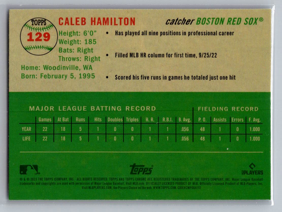 2023 Topps Chrome Platinum Anniversary #129 Caleb Hamilton