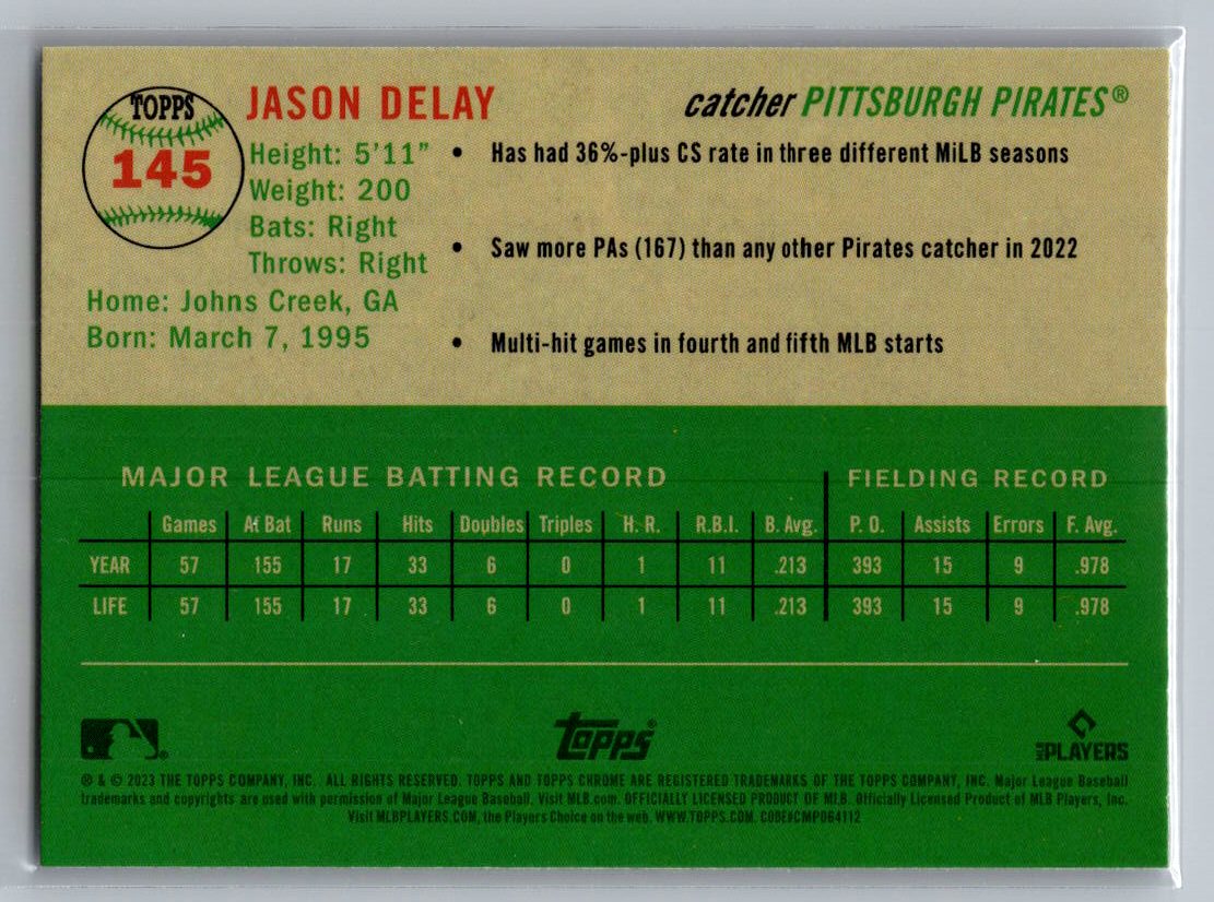 2023 Topps Chrome Platinum Anniversary #145 Jason Delay