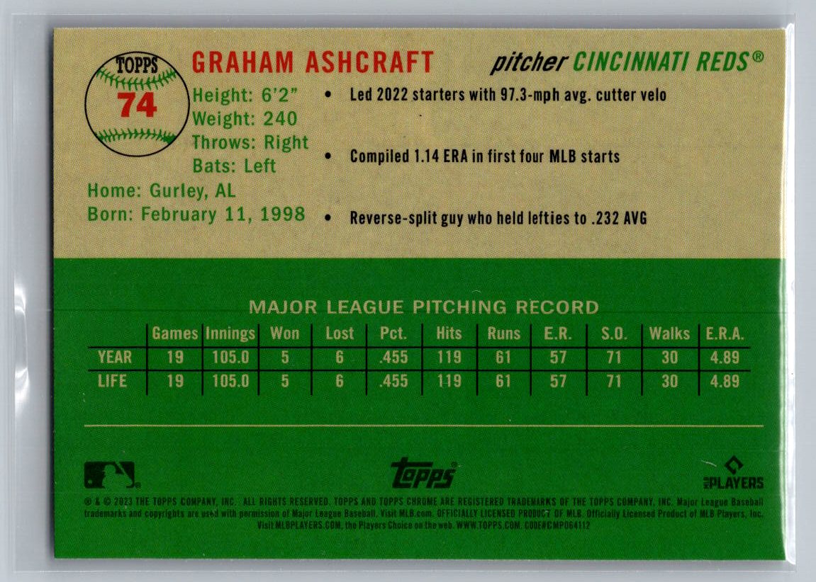 2023 Topps Chrome Platinum Anniversary #74 Graham Ashcraft