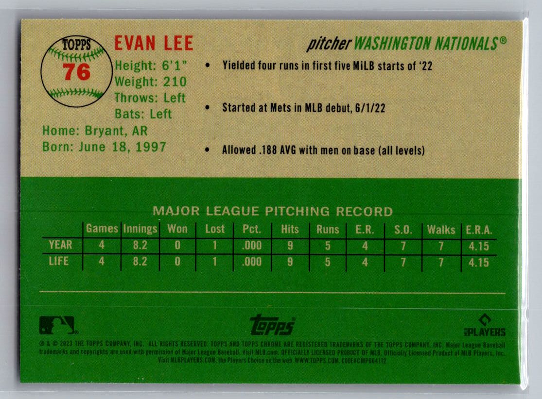 2023 Topps Chrome Platinum Anniversary #76 Evan Lee