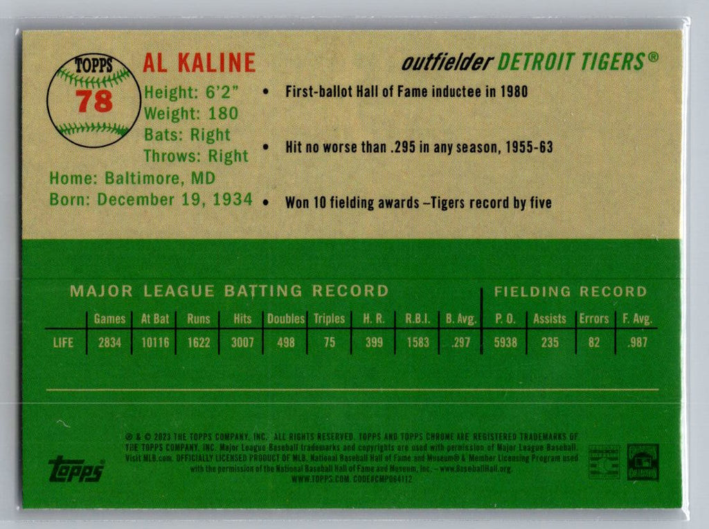2023 Topps Chrome Platinum Anniversary #78 Al Kaline