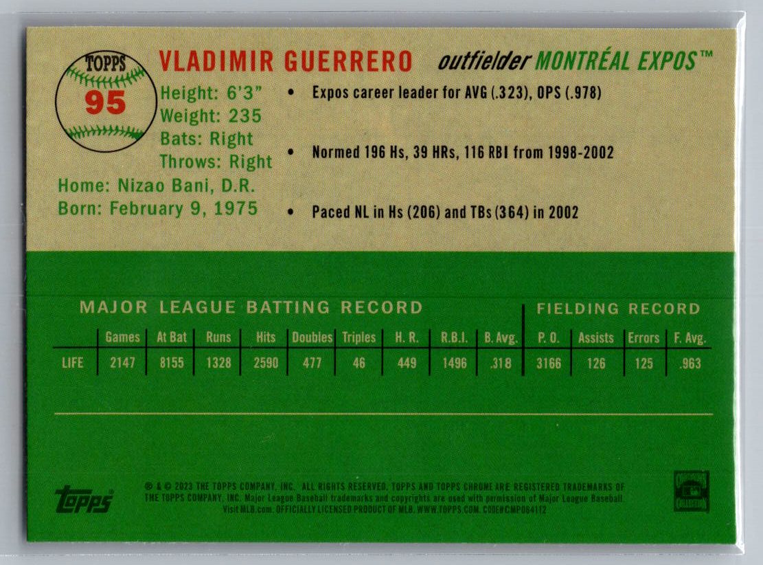 2023 Topps Chrome Platinum Anniversary #95 Vladimir Guerrero