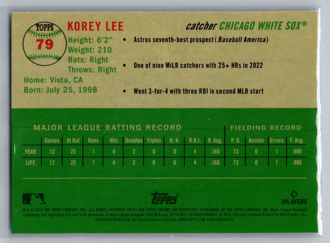 2023 Topps Chrome Platinum Anniversary #79 Korey Lee
