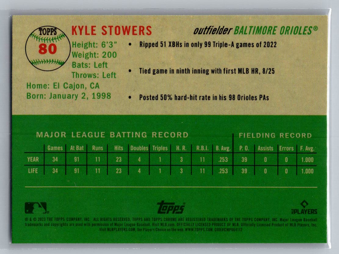 2023 Topps Chrome Platinum Anniversary #80 Kyle Stowers