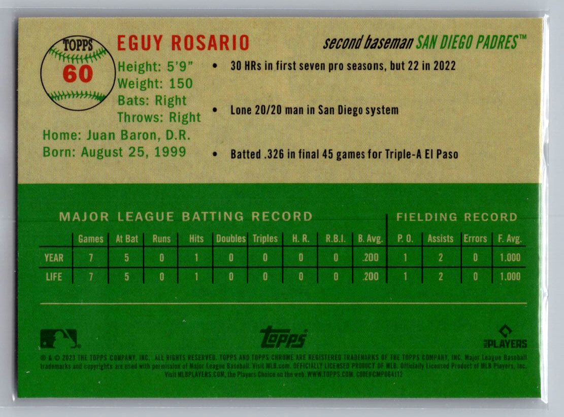 2023 Topps Chrome Platinum Anniversary #60 Eguy Rosario