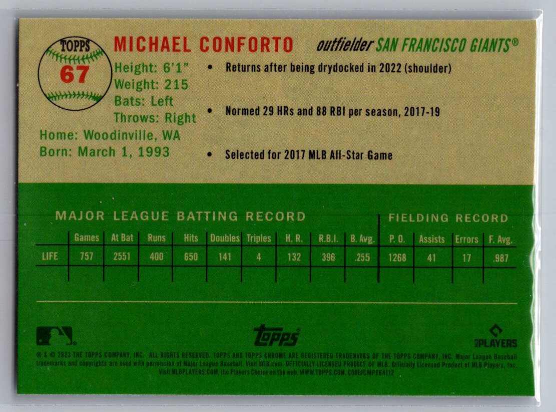 2023 Topps Chrome Platinum Anniversary #67 Michael Conforto