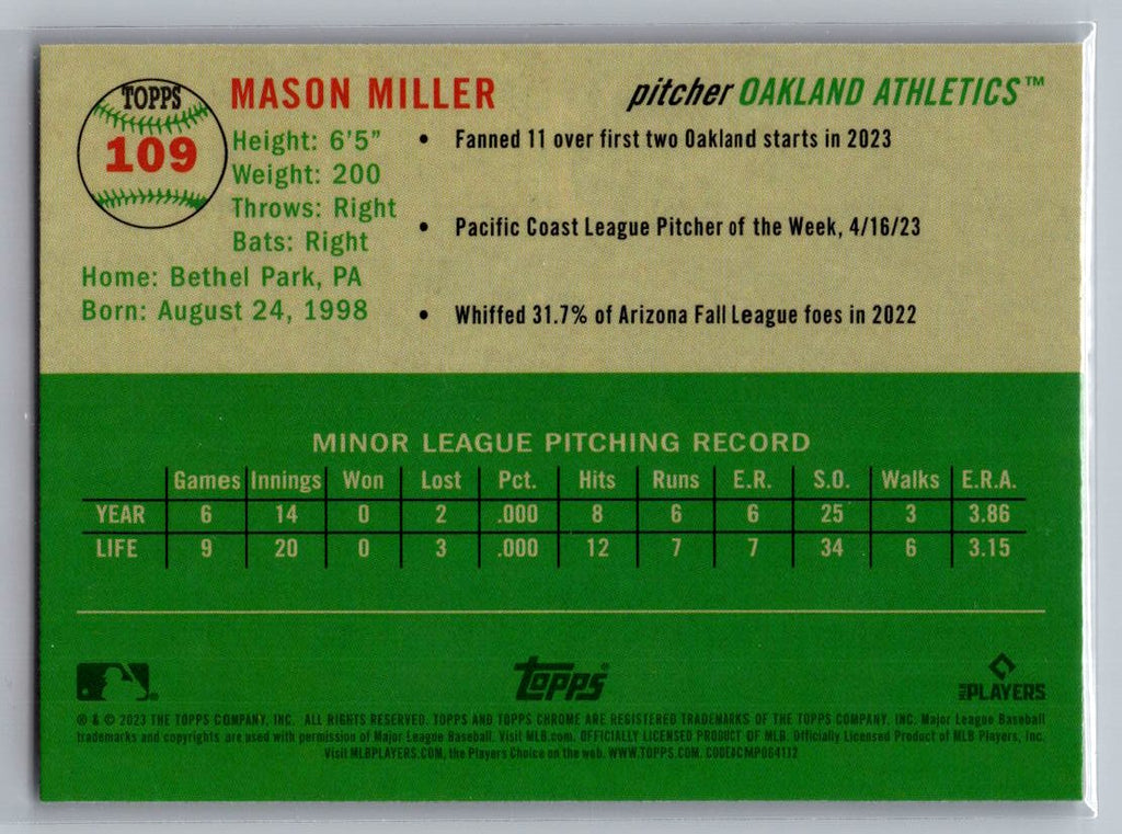 2023 Topps Chrome Platinum Anniversary #109 Mason Miller