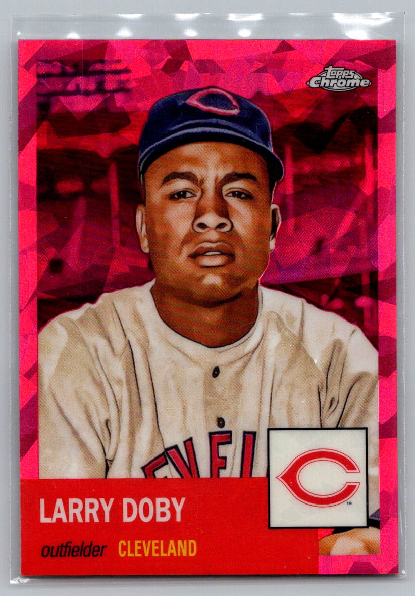 2022 Topps Chrome Platinum Anniversary #270 Larry Doby Fuchsia Atomic Refractor