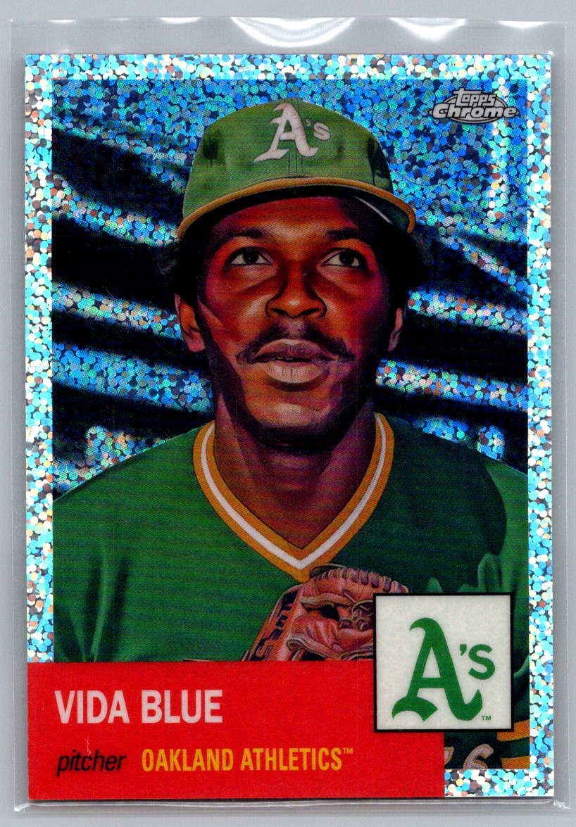 2022 Topps Chrome Platinum Anniversary #333 Vida Blue Speckle Refractor