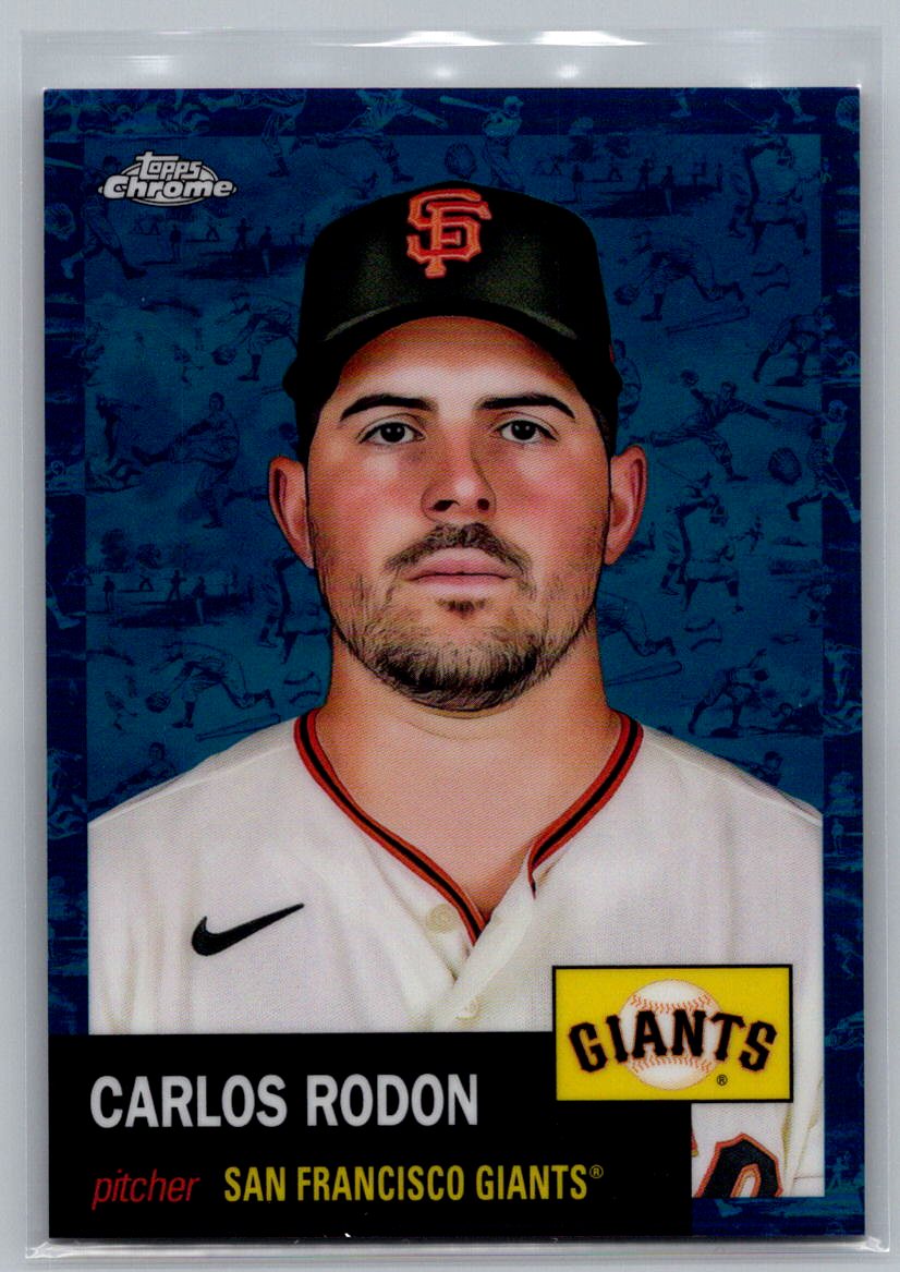 2022 Topps Chrome Platinum Anniversary #154 Carlos Rodon Toile White/Blue