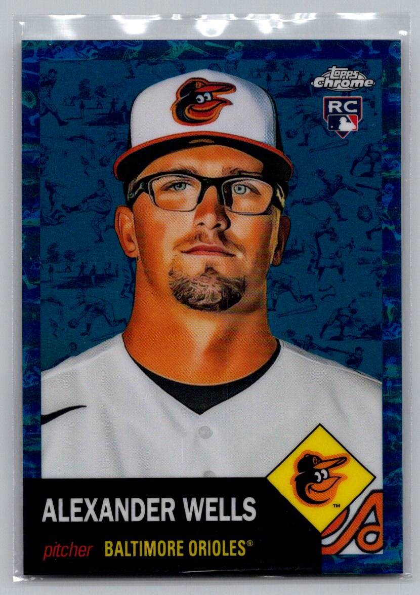 2022 Topps Chrome Platinum Anniversary #434 Alexander Wells Toile White/Blue