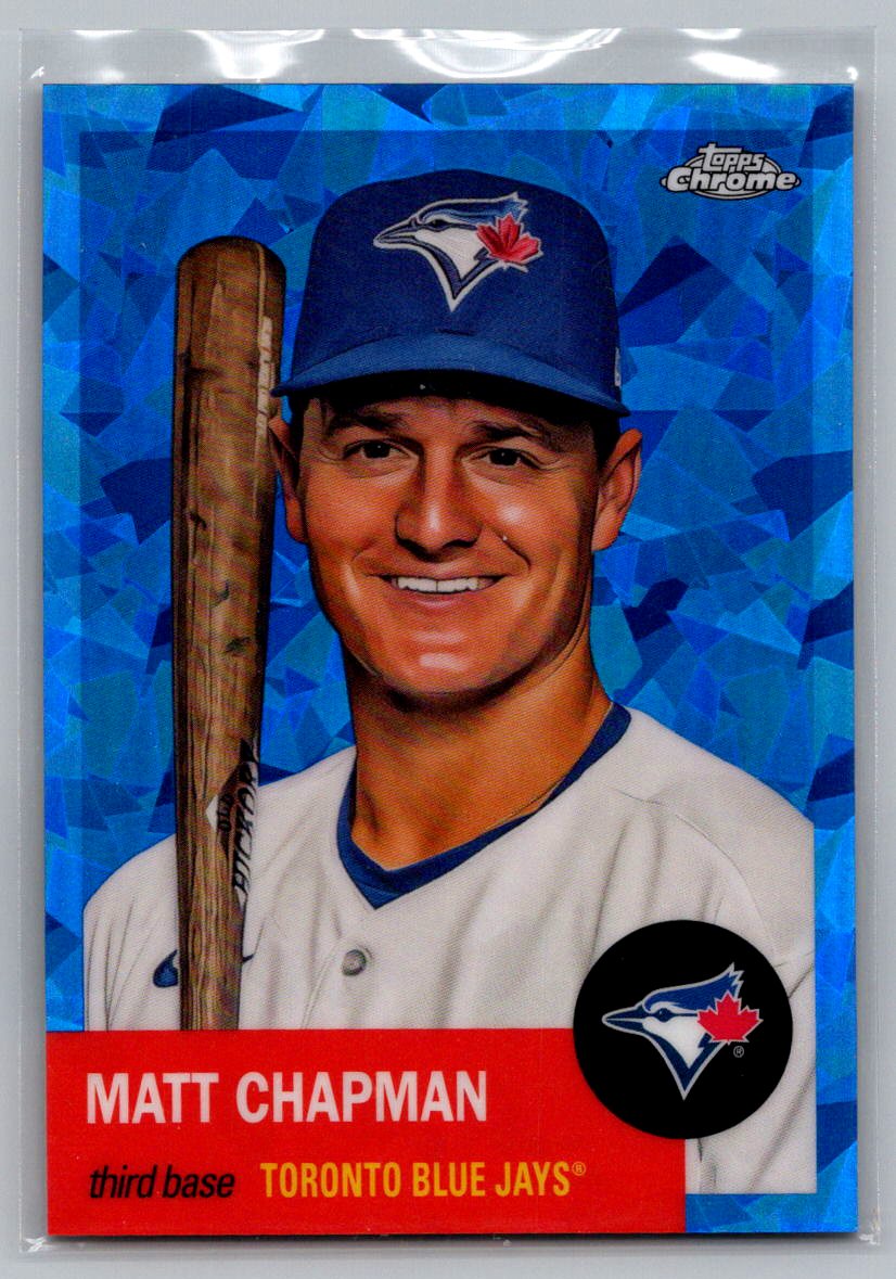 2022 Topps Chrome Platinum Anniversary #54 Matt Chapman Blue Mini-Diamond
