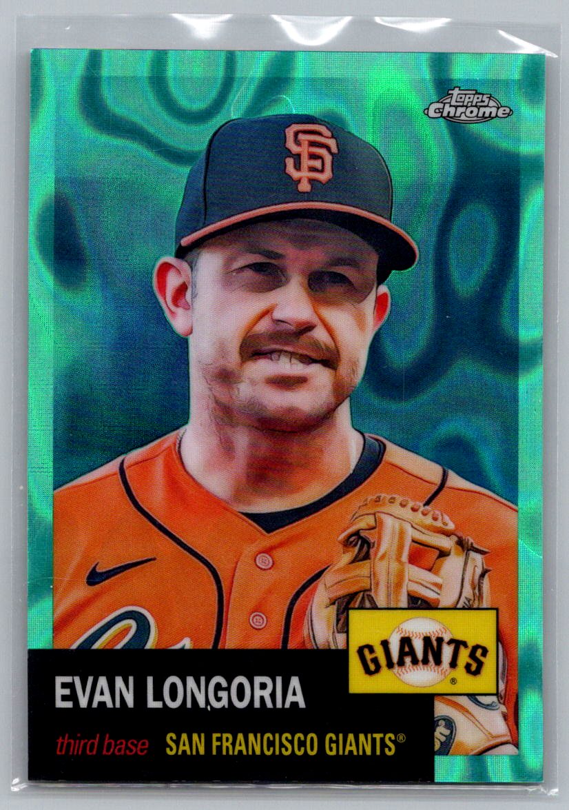 2022 Topps Chrome Platinum Anniversary #277 Evan Longoria Aqua Lava