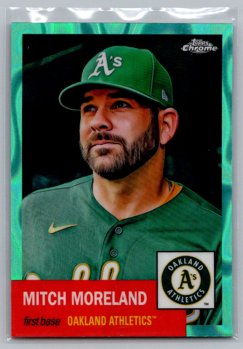 2022 Topps Chrome Platinum Anniversary #218 Mitch Moreland Aqua Lava