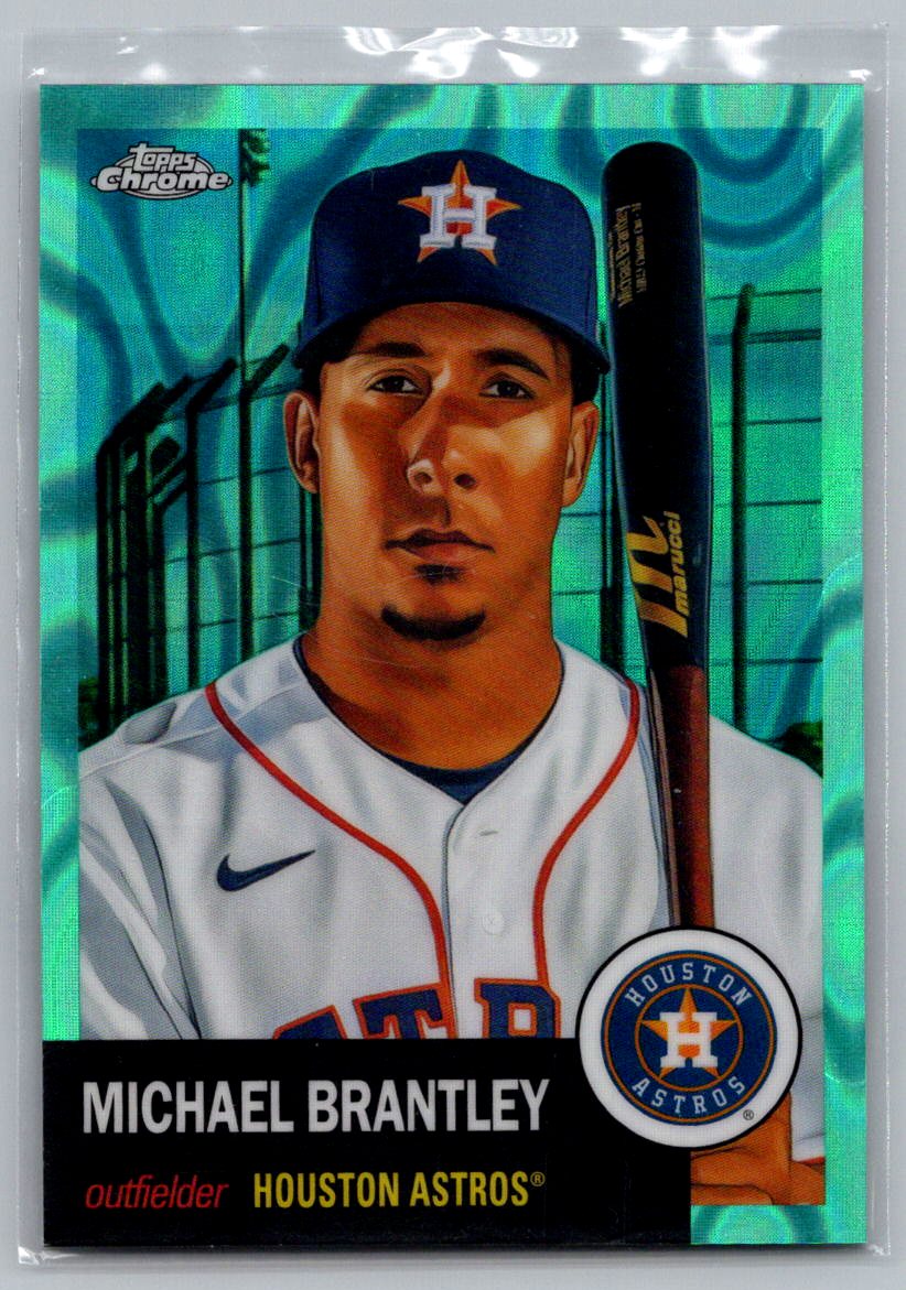 2022 Topps Chrome Platinum Anniversary #318 Michael Brantley Aqua Lava