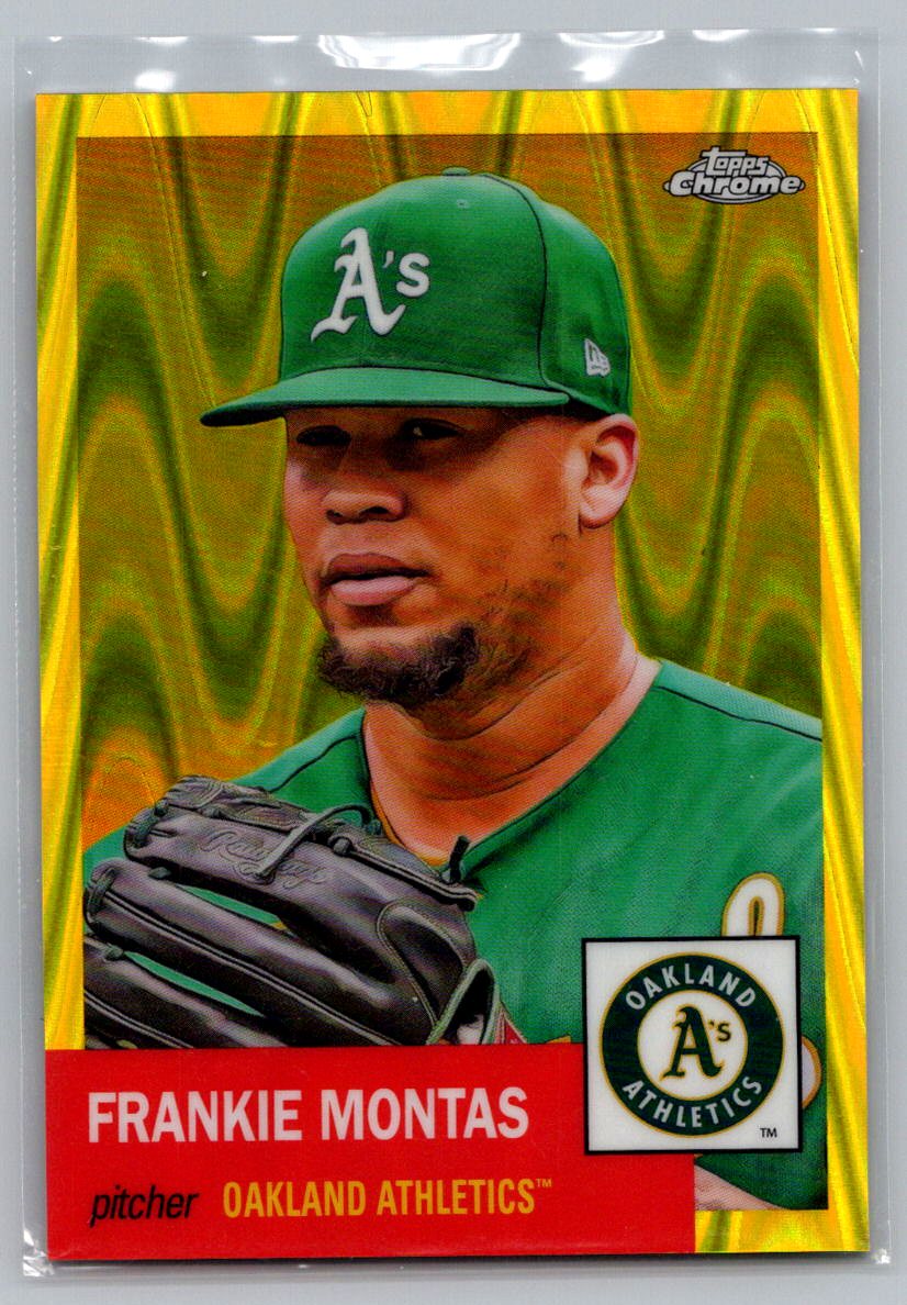 2022 Topps Chrome Platinum Anniversary #289 Frankie Montas Yellow Raywave