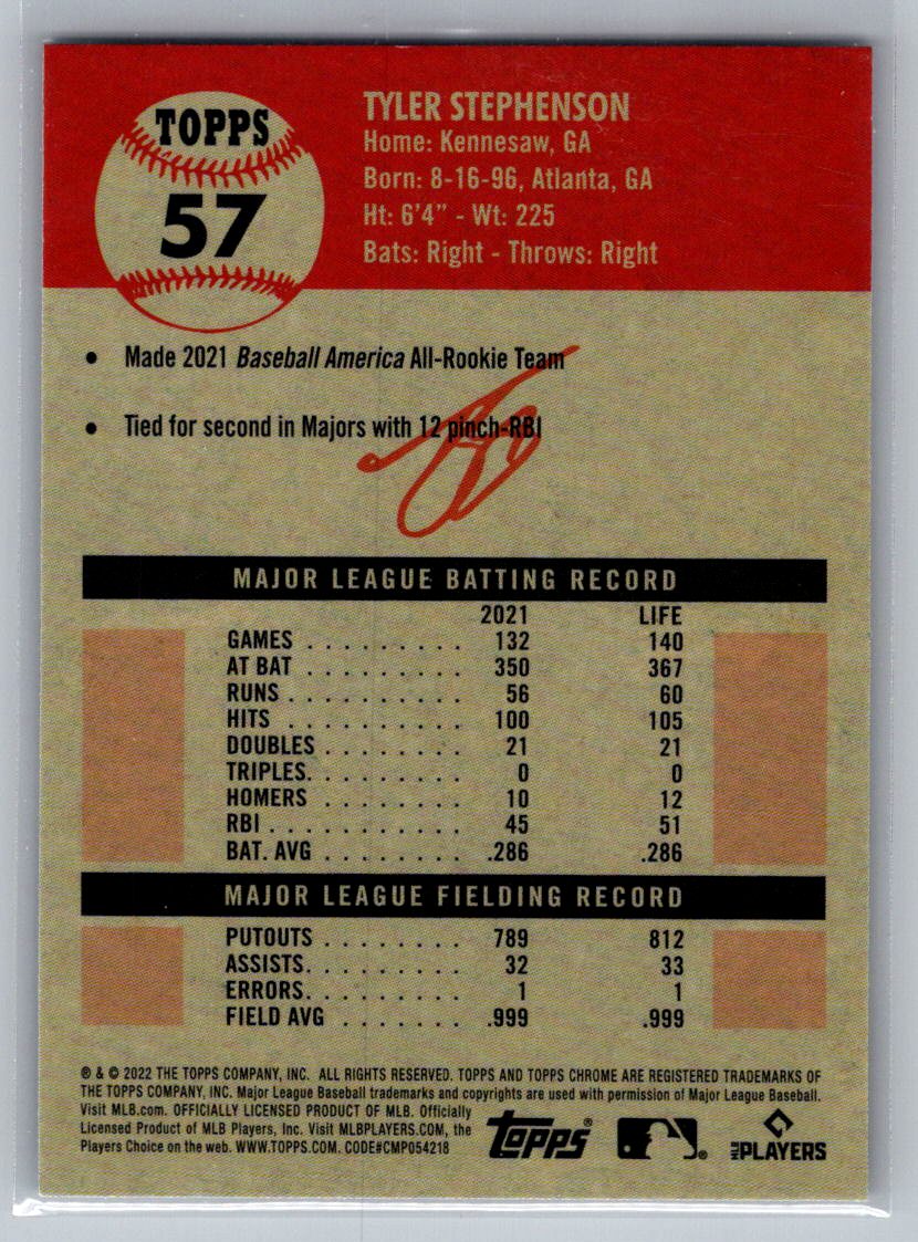 2022 Topps Chrome Platinum Anniversary #57 Tyler Stephenson