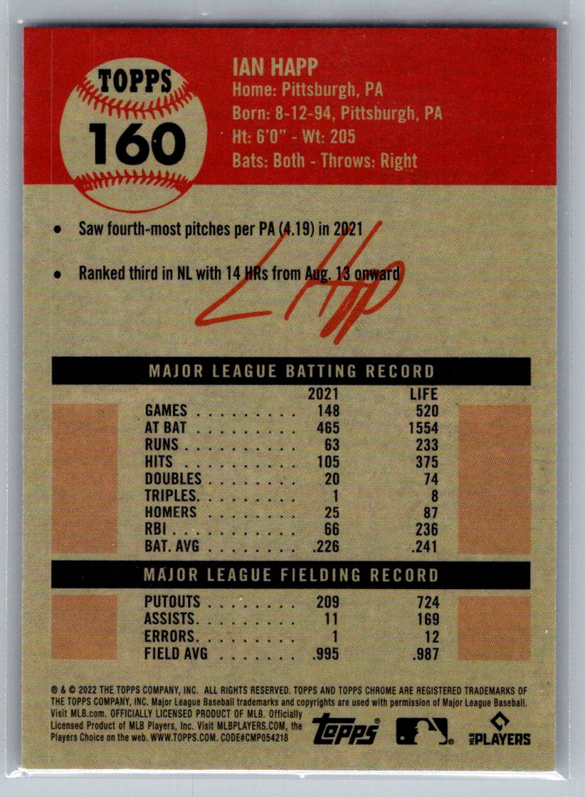2022 Topps Chrome Platinum Anniversary #160 Ian Happ