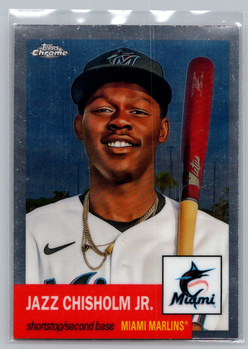 2022 Topps Chrome Platinum Anniversary #130 Jazz Chisholm Jr.