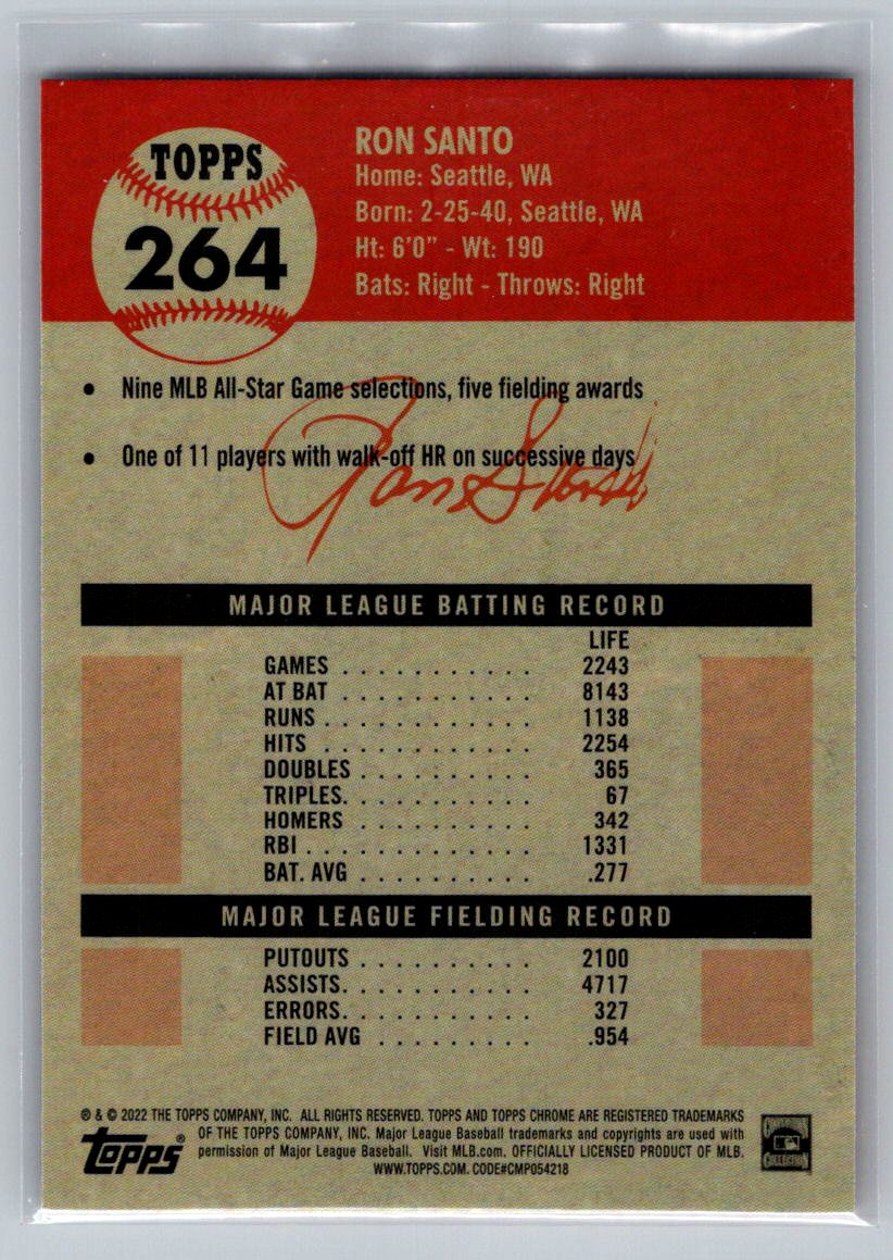 2022 Topps Chrome Platinum Anniversary #264 Ron Santo