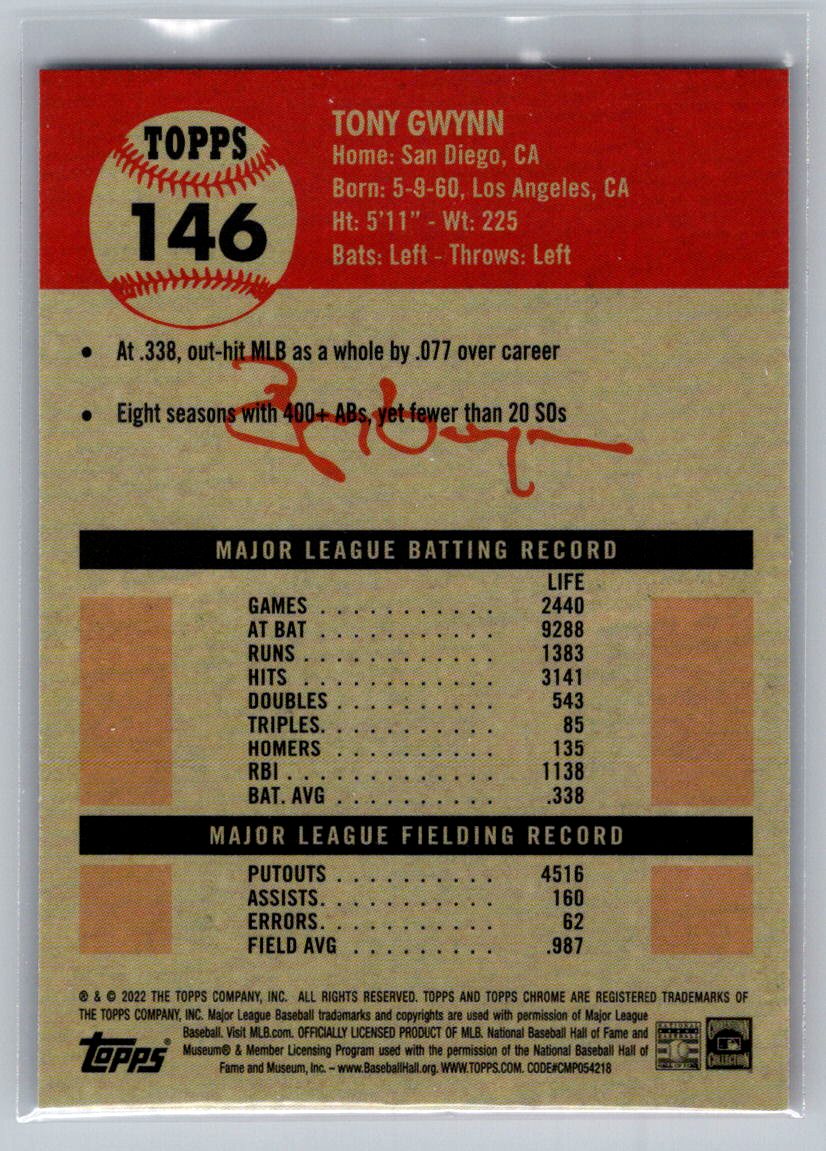 2022 Topps Chrome Platinum Anniversary #146 Tony Gwynn