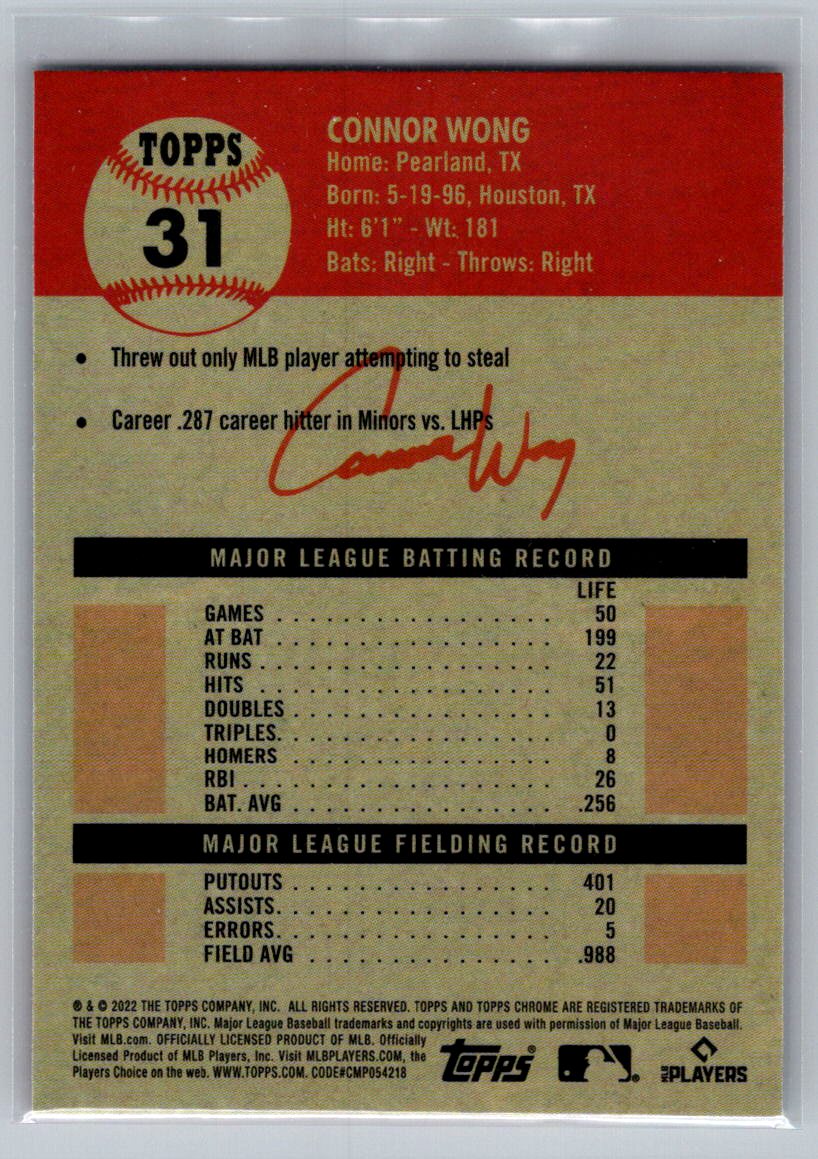 2022 Topps Chrome Platinum Anniversary #31 Connor Wong