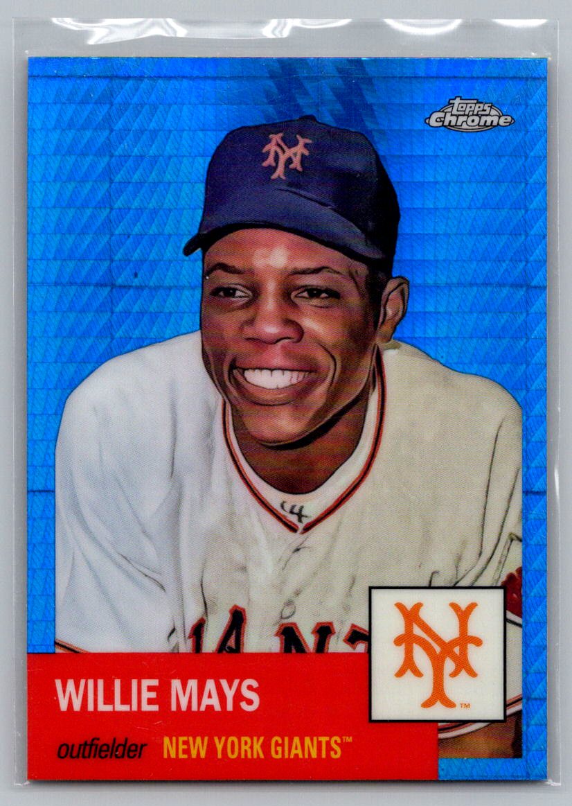2022 Topps Chrome Platinum Anniversary #24 Willie Mays Blue Prism Refractor