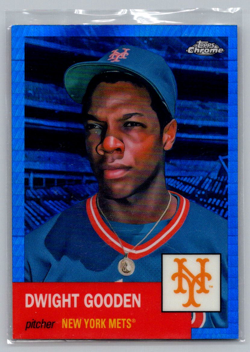 2022 Topps Chrome Platinum Anniversary #10 Dwight Gooden Blue Prism Refractor