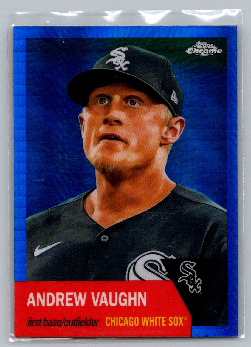 2022 Topps Chrome Platinum Anniversary #16 Andrew Vaughn Blue Prism Refractor