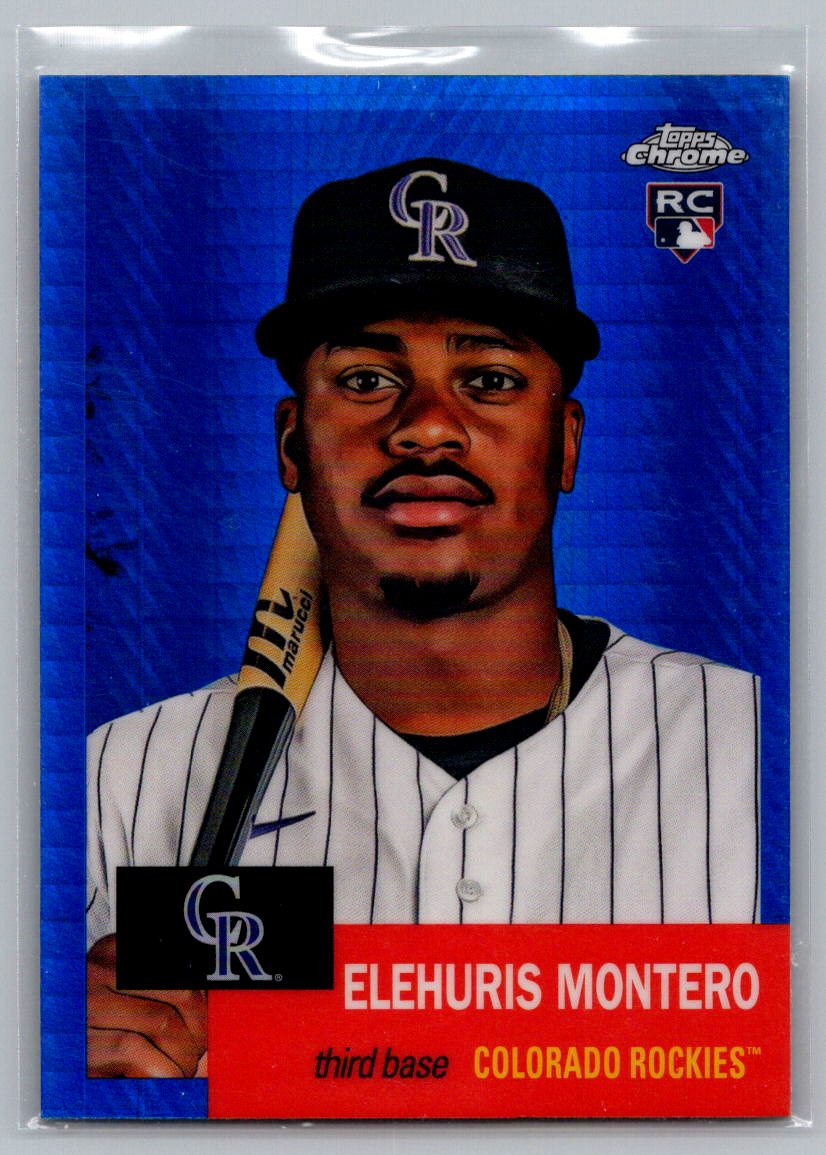 2022 Topps Chrome Platinum Anniversary #143 Elehuris Montero Blue Prism